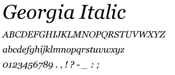 Georgia Italic