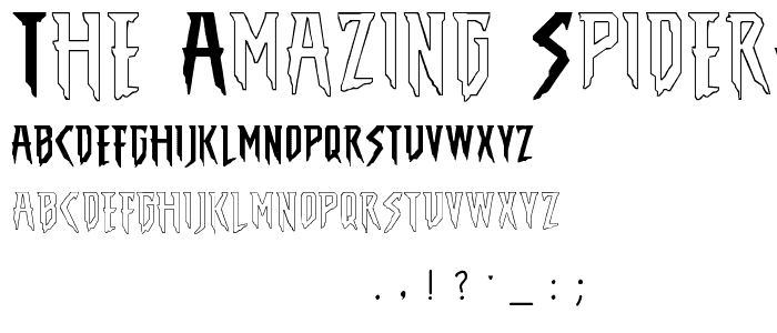 The Amazing Spider Man Font