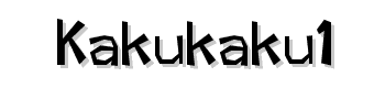 Kakukaku1 font