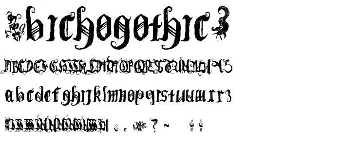 (BichOGothic) font