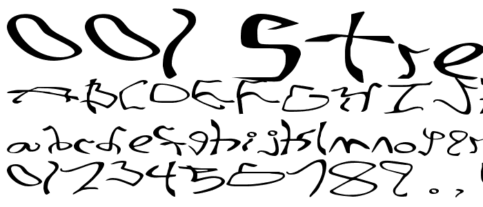 001 Stretched-Strung Wide font