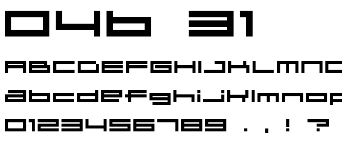 04b 31 font