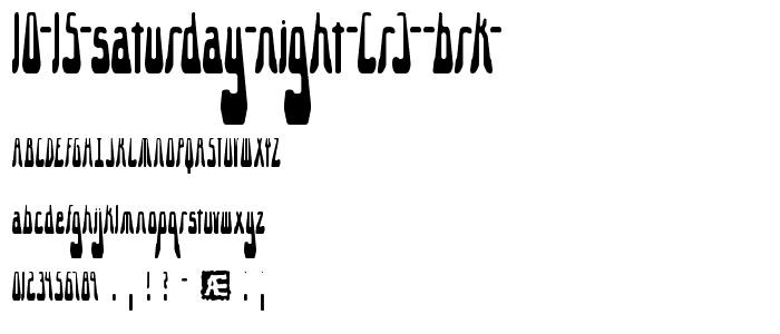 10 15 Saturday Night [R] BRK  font