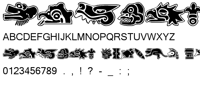 101! Aztec SymbolZ font