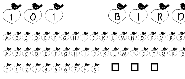 101! Birdie LuV font