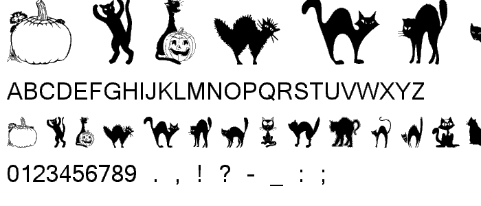 101! Black KatZ font