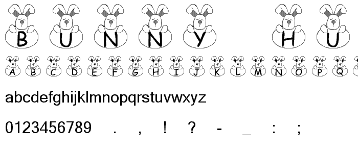 101! Bunny Hug font