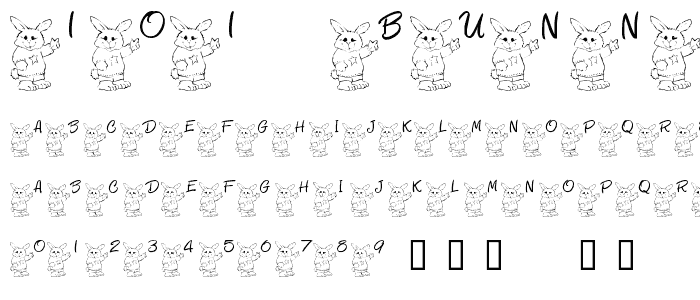 101! Bunny SayZ font