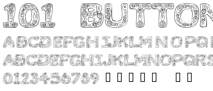 101! Button Mania font