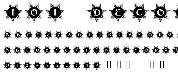 101! Decorative Sun font