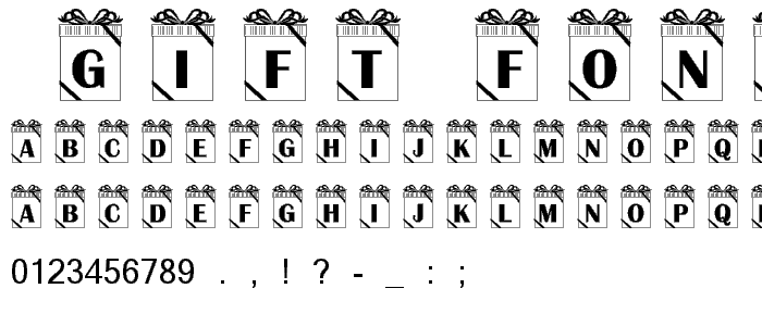 101! Gift font