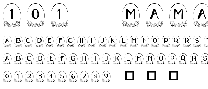 101! Mama_s Rose font