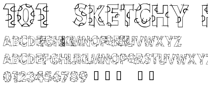 101! Sketchy HorseShoeZ font