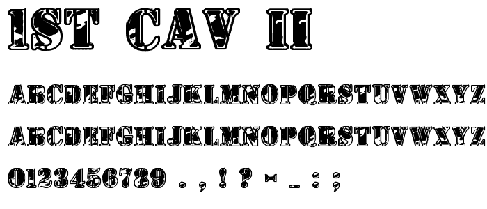 1st Cav II font