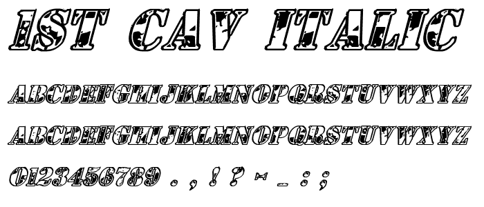 1st Cav Italic font