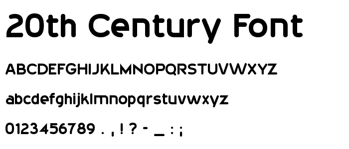 20th Century Font Font : Basic Sans Serif : pickafont.com