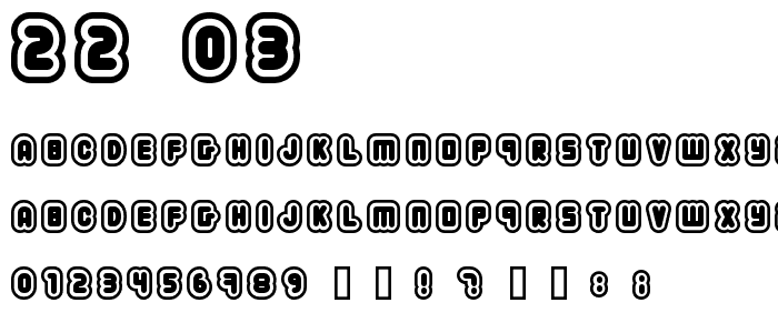 22 03 font