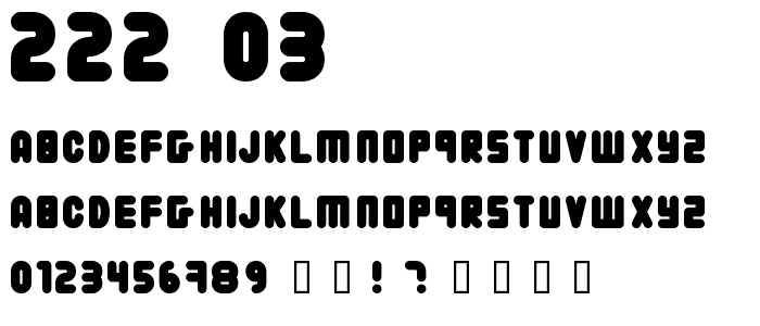 222 03 font