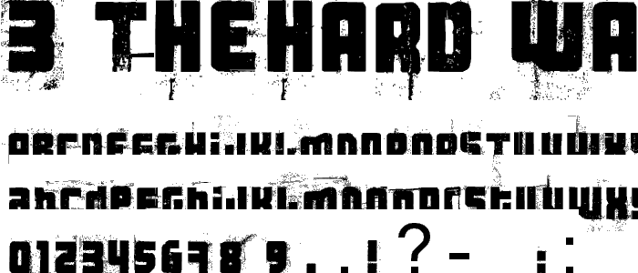 3 theHard way RMXfenotype font