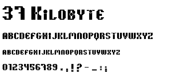 37 Kilobyte font