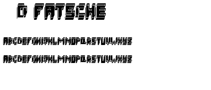 3d fatsche font