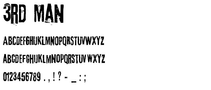 3rd Man font