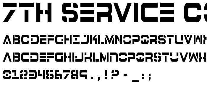 7th Service Condensed font