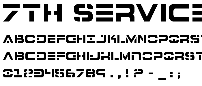 7th Service Semi-Condensed font