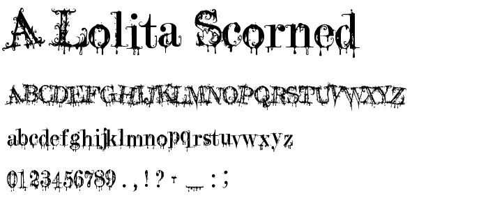 A Lolita Scorned font