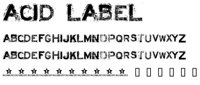 ACID LABEL font