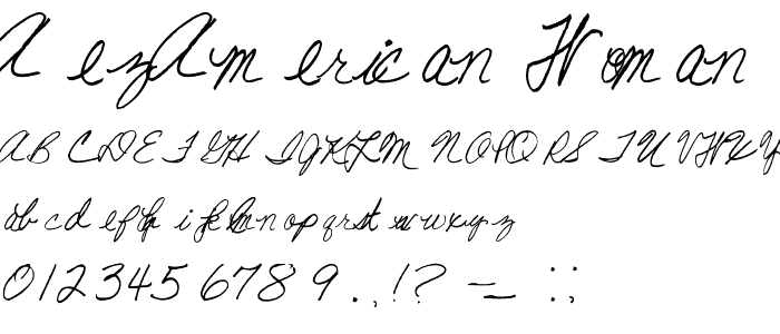 AEZ American Woman font