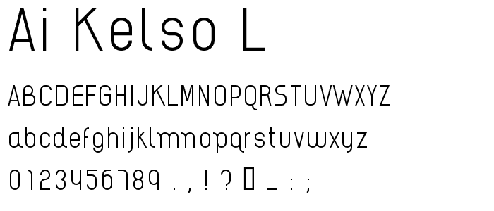 AI kelso L font