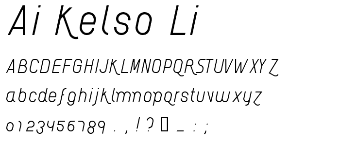 AI kelso LI font