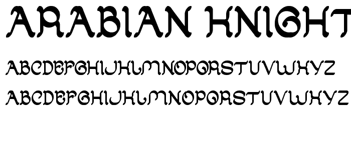 ARABIAN KNIGHT font