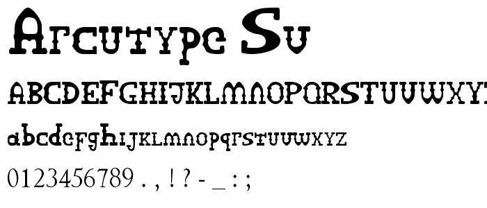 ARCUTYPE SV font