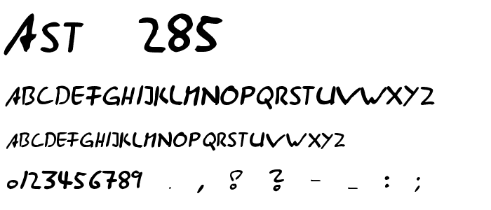 AST 285 font