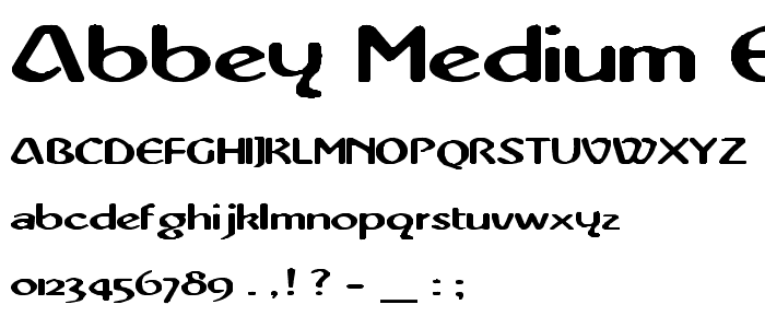 Abbey Medium Extended font