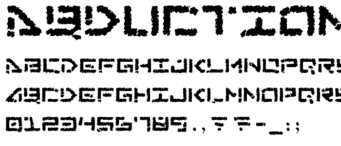 Abduction III font