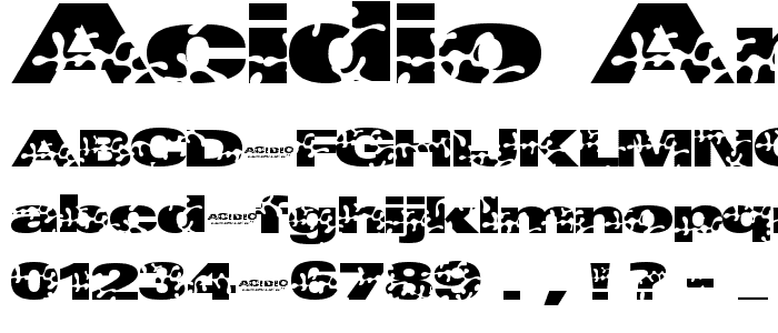 Acidio amore font