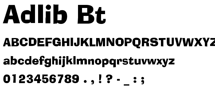 AdLib BT font