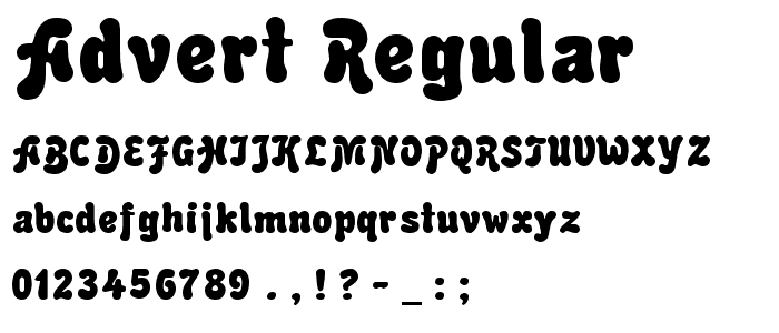 Advert Regular font