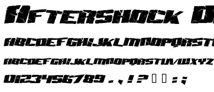 Aftershock Debris Italic font