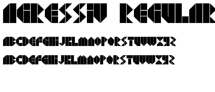 Agressiv Regular font