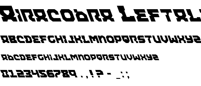 Airacobra Leftalic font