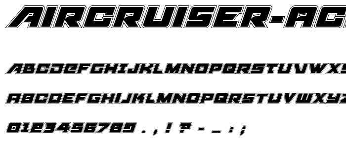 Aircruiser Academy Italic police