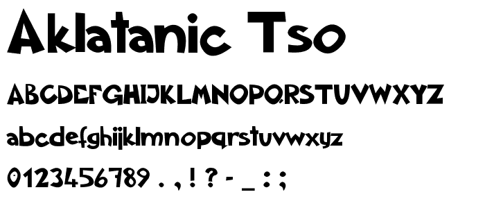 Aklatanic TSO font