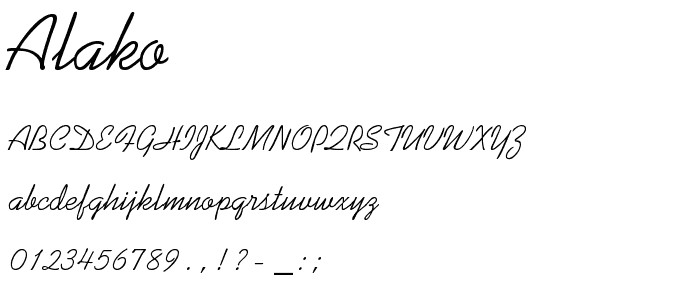 Alako font