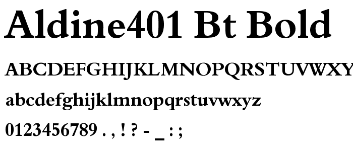 Aldine401 BT Bold font