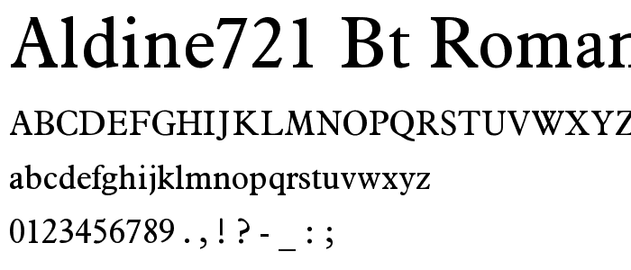 Aldine721 BT Roman font