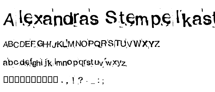 Alexandras Stempelkasten font